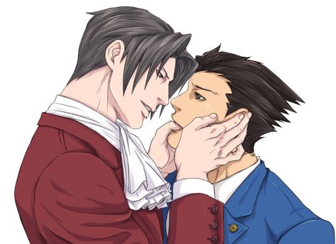 ace attorney - miles edgeworth/phoenix wright Look At My Lawyer, Lawyer Humor, Miles Edgeworth, Apollo Justice, Phoenix Wright, Ace Attorney, It's Funny, Adopting A Child, A Silent Voice