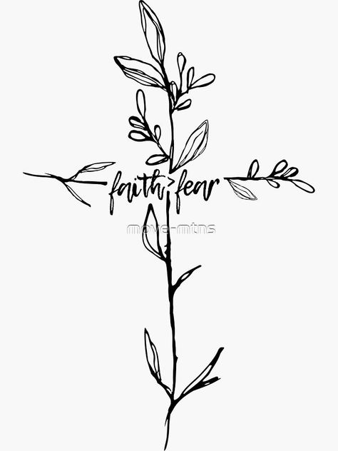 Baptism Tattoo Ideas, Bible Athestic, Faith Based Tattoos For Women, Godly Tattoos, Faith Over Fear Tattoo, Faith Based Tattoos, Christian Tattoos Small, Christian Line Art, Fear Tattoo