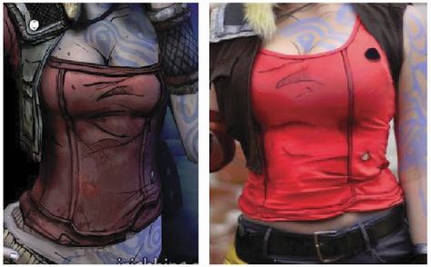 Chrix Design: Lilith Borderlands 2 - making the outfit Lilith Borderlands, Cut Up Tees, Borderlands Cosplay, Hallowen Costume, Face Painting Halloween, Cosplay Tutorial, Casual Cosplay, Cosplay Tips, Altering Clothes