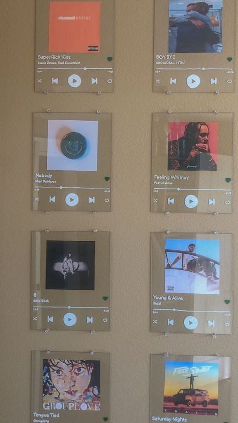 Diy Album Cover Wall, Album Cover Wall Decor Bedroom Ideas, Album Cover Wall Decor, Photowall Ideas, Vibey Room, Hiasan Bilik Tidur, Wall Panels Bedroom, Room Ideas Aesthetic, Hiasan Bilik