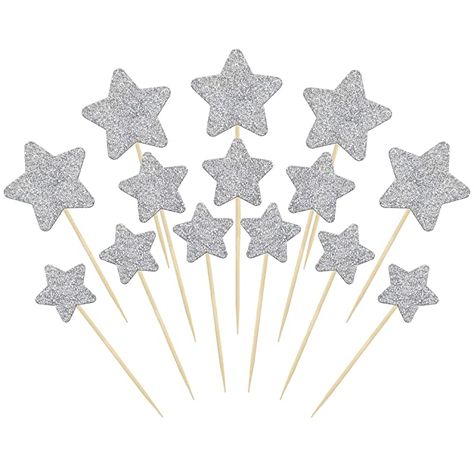 Star Cupcake Toppers, Jordan Baby Shower, Star Cupcakes, Twinkle Twinkle Baby Shower, Edible Cupcake Toppers, Cupcake Picks, Twinkle Star, Engagement Party Wedding, Theme Party Decorations