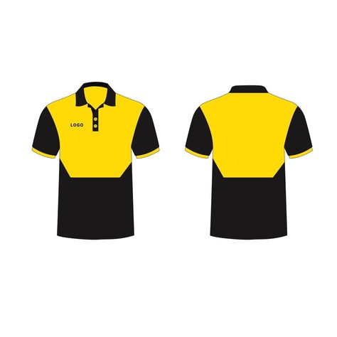 Polo Shirt Template, Polo Shirt Outfit, Black Polo T Shirt, Shirt Graphic Design, Polo Shirt Outfits, Yellow Polo Shirt, Polo Shirt Design, Black Polo Shirt, Shirt Template