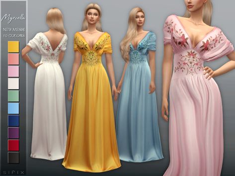 Sifix's Myrcella Dress Barbie Dress Cc Sims 4, Sims 4 Cc Maxis Match Clothing Shirt, Myrcella Baratheon, Game Of Thrones Dress, Sims Medieval, Alpha Cc, Die Sims 4, Royal Clothes, Pelo Sims