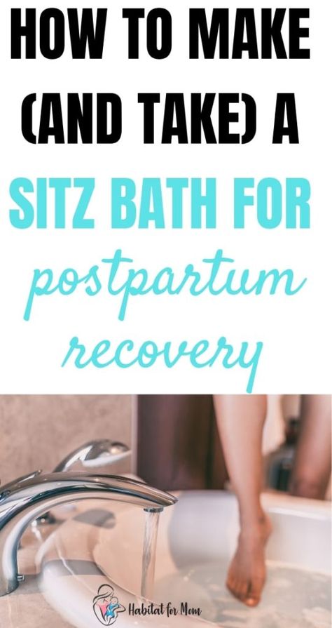 How to Make (and take) a Sitz Bath for Postpartum Recovery. Postpartum tips for recovery | Postpartum tips for healing | Postpartum recovery tips after birth. #postpartumtips #postpartumrecovery #postpartumhealing #afterbirthtips #habitatformom Diy Sitz Bath, Sitz Bath Postpartum, Postpartum Hacks, Bath Herbs, Hospital Checklist, Post Natal Care, Postpartum Healing, Liquid Body Wash, Bath Benefits