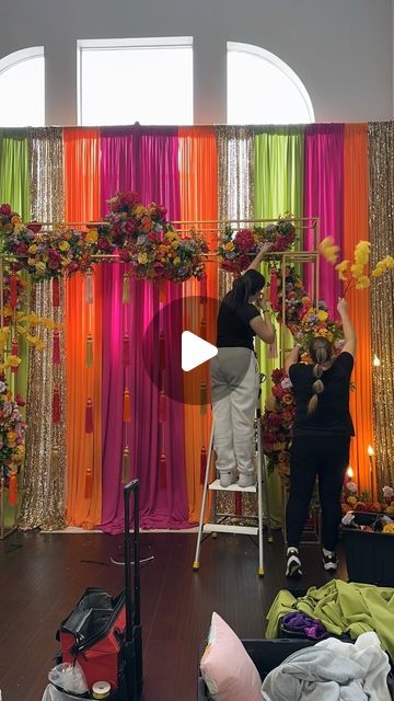 Muzzaffar Hussain on Instagram: "The Mehni colors are the purest color of commitment between two people. We bring all colors together to make your event colorful. Mehendi Decor for @meghankayy #wedding #indianwedding #bride #weddingphotography #haldijewellery #haldioutfit #bridal #weddingsession #indianbride #pakistanibride #americanbride #haldidecor #weddingdecor #sangeetdecor #sangeet #mehendi #mehendidecor #muzographystudio" Mehendi Event Decoration, Dholki Decor Home, Colorful Mehendi Decor, Mayoun Decor, Mehendi Stage, Mehendi Event, Mehendi Decor, Haldi Outfit, Stage Decor