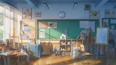 Comic School, Aesthetic Reference, Artist Workspace, Classroom Interior, Classroom Background, Illustration Reference, Episode Interactive Backgrounds, Anime Places, Episode Backgrounds