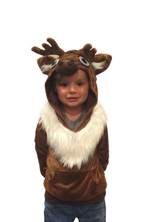 Winter Wonderland Costume, Sven Costume, Frozen Halloween Costumes, Frozen Halloween, Snowman Costume, Reindeer Outfit, Reindeer Costume, Winter Play, Hoodie Costume