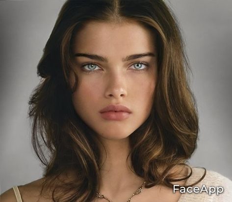 Adriana Lima Face, Face Generator, Victoria's Secret Aesthetic, Adriana Lima Young, Brown Eyes Black Hair, Long Summer Dresses Maxi, Round Eyes, Brooke Shields, Model Face