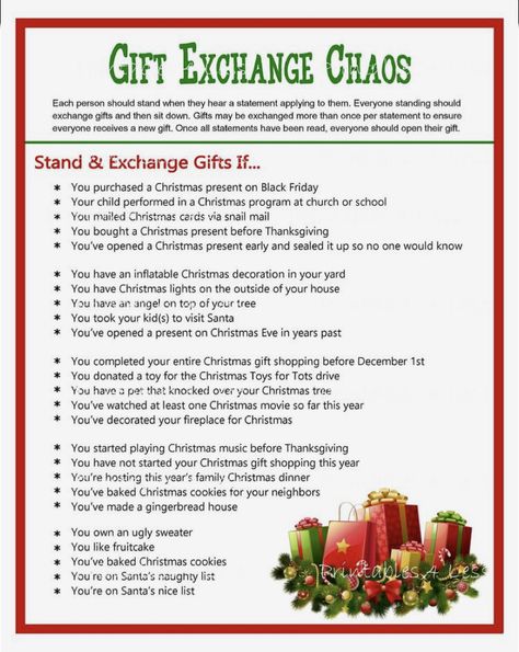 Gift Exchange Game, Gift Exchange Party, Christmas Gift Exchange Games, Christmas Gift Games, Xmas Games, Gift Exchange Games, Holiday Gift Exchange, Fun Christmas Party Games, Swap Gifts