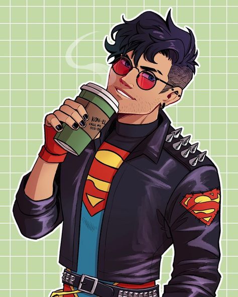 Chami Ryokuroi on Instagram: “And the Fifth of the #SixFanart is Kon-el Give this boy his coffee, he deserves it!! #dc #dcfanart #connerKent #connerkentfanart” Kon Kent, Conner Kent, Jonathan Kent, Superman Family, Dc Comics Artwork, Tim Drake, This Boy, Superhero Design, Dc Characters