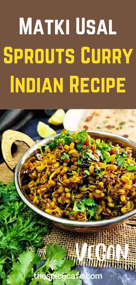 Bean Curry Recipe, How To Make Sprouts, Bean Curry, Maharashtrian Recipes, Beans Curry, Easy Curry, Curry Recipe, Food Staples, Easy Lunches