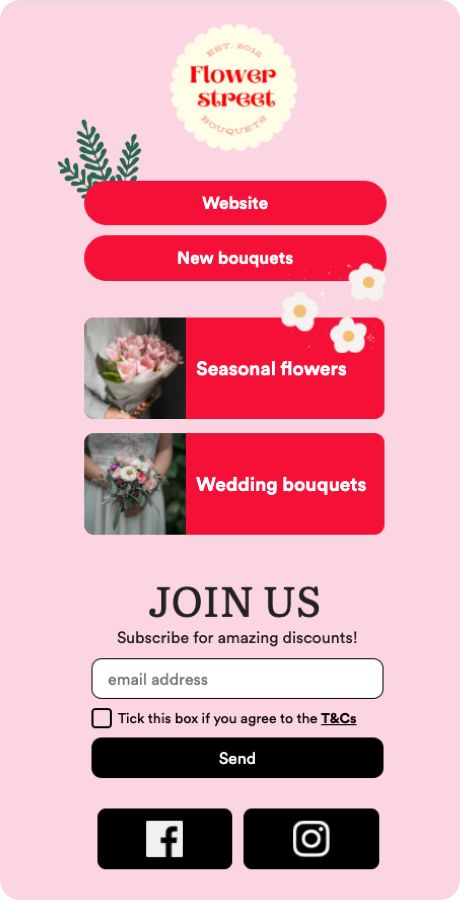 Website Bio, Instagram Bio Ideas, Bio Ideas, Facebook Pixel, Flower Shops, Easy Build, Link Design, Instagram Link, Social Ads