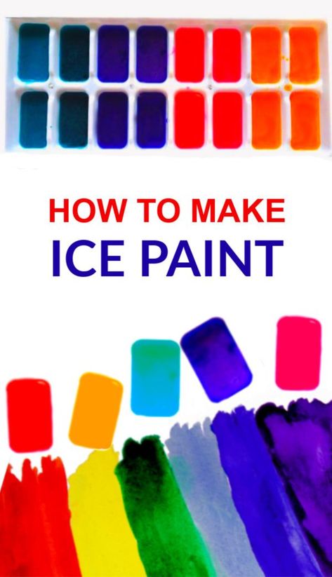 Chill the kids out this summer with this easy paint recipe great for arts, crafts, and sensory fun! #icepainting #icepaint #howtomakeicepaint #paintingideas #iceart #iceartforkids #iceactivitiesforkids #iceactivities #growingajeweledrose Ice Painting, Paint Recipe, Art And Craft Videos, Toddler Art, Toddler Fun, Summer Activities For Kids, Fun Crafts For Kids, Preschool Art, Summer Crafts