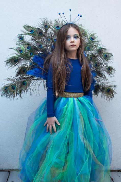 Peacock Costume, Homemade Halloween Costumes, Easter Hairstyles For Kids, Wacky Hair Days, Diy Halloween Costumes Easy, Crazy Hair Day, Wacky Hair, Kids Dress Up, Easter Hair Bow