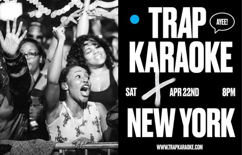 Trap Karaoke Branding on Behance Nick Barclay, Branding Poster, Graphic Design Typography Poster, Bondi Beach Sydney, Personal Empowerment, Typography Poster Design, Bondi Beach, Human Connection, Event Poster