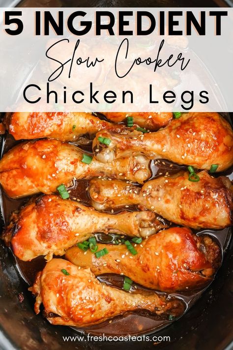 Chicken Leg Slow Cooker, Crockpot Chicken Leg Recipes, Chicken Crockpot Recipes Easy, Chicken Leg Recipes, Easy Crockpot Dinners, Easy Slow Cooker Chicken, Chicken Drumstick Recipes, Drumstick Recipes, Crockpot Dishes