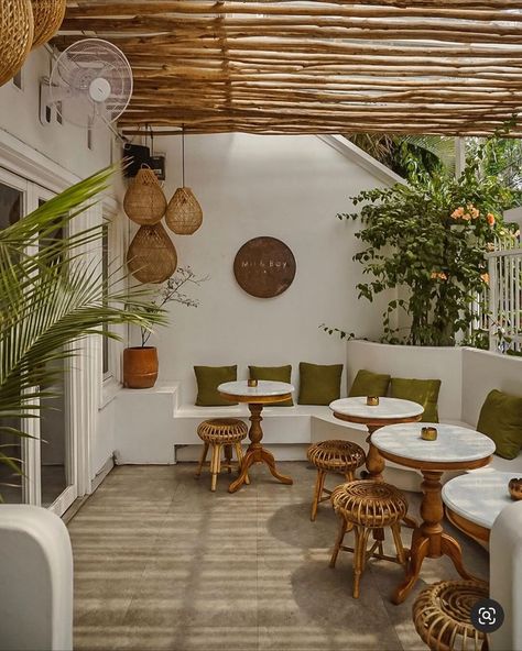 Boho Style Restaurant, Coffee Shop Concept, Modern Restaurant Design, Bakery Design Interior, Mediterranean Interior, Coffee Shop Interior Design, Cafe Concept, Coffee Shop Aesthetic, Coffee Shops Interior