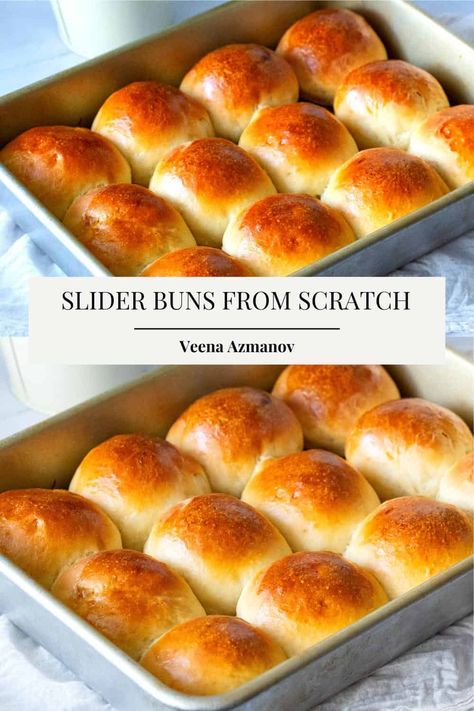 Are you tired of serving mediocre store-bought slider buns that lack flavor and texture? It's time to up your slider game with these homemade buns. Imagine sinking your teeth into rich, irresistibly soft and flavorful slider buns that will leave your guests wanting more. Slider Roll Recipes, Sliders Rolls Recipe, Rolls For Sliders, Bread Sliders Recipe, Bbq Buns Recipe, Quick Homemade Buns, Homemade Bun Recipe, Homemade Slider Buns Easy, How To Make Homemade Buns