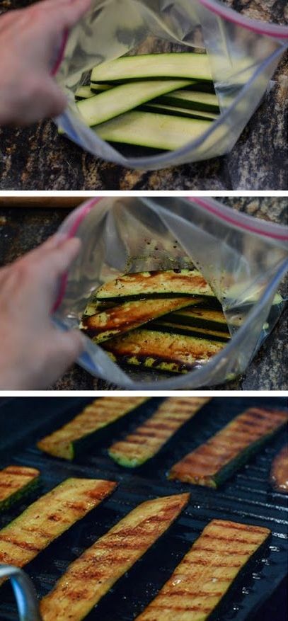 Grilled Zucchini, On The Grill, Grilled Vegetables, Side Recipes, Veggie Dishes, The Grill, Vegetable Dishes, Balsamic Vinegar, Grilling Recipes