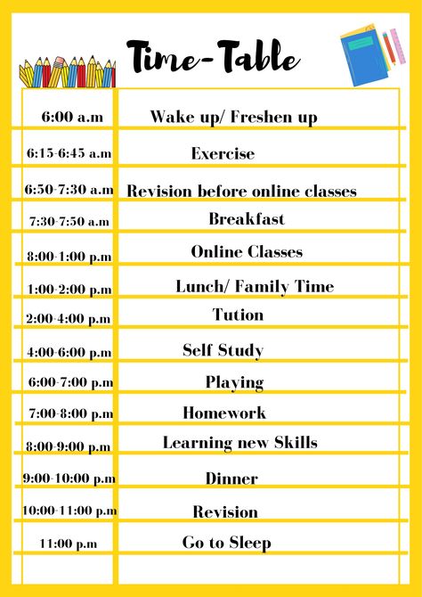 Study Time Table For Medical Student, Daily Study Routine For Upsc, English Self Study Schedule, Best Time Table For Students, Time Table Ideas Daily Schedules, Time Table For Studying Aesthetic, Self Care Timetable, Timetable Ideas For Studying, How To Make Time Table For Daily Routine