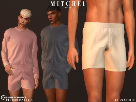 The Sims Resource - MITCHEL shorts Sims 4 Cc Bathing Suit Male, Sims 4 Cc Male Shorts, Sim4 Clothing, Samara Dress, Ts4 Clothes, Male Sims, Sims 4 Male Clothes, Male Boxers, Sims 4 Expansions