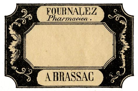 The Graphics Fairy: French Apothecary Label Old Medicine Bottles, Perfume Label, French Pharmacy, Apothecary Labels, French Ephemera, Etiquette Vintage, The Graphics Fairy, Halloween Labels, Fancy Letters