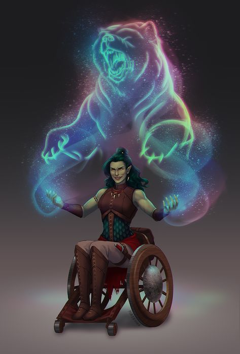 Half-Orc Shaman - Album on Imgur Orc Fantasy Art, Orc Shaman, Half Orc, 3d Karakter, Wheel Chair, Fantasy Magic, Dungeons And Dragons Characters, Dnd Art, Modern Fantasy