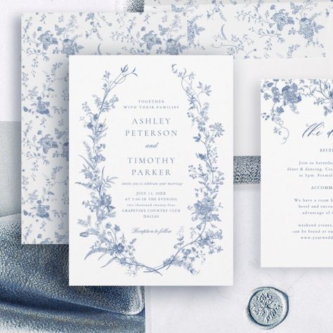 Classic Chinoiserie Blue Floral Wedding Welcome Foam Board  Zazzle French Blue Wedding Invitations, Chinoiserie Wedding Invitation, Blue Flower Wedding Invitation, Chinese Wedding Invitation Blue, Vintage Floral Wedding Invitations, Blue Wedding Favors, Wedding Table Menus, Blue Floral Wedding Invitations Template, Wedding Table Seating Chart