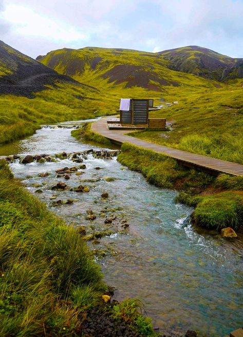 Reykjadalur Hot Springs thermal river Reykjadalur Hot Springs, Iceland Resorts, Iceland Hiking, Land Of Fire And Ice, General Aesthetic, Travel Iceland, Iceland Trip, Thermal Pool, Visit Iceland