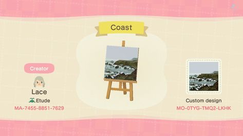 Acnh Beach, Acnh Pattern, Acnh Art, Ac Codes, Flag Code, Beautiful Landscape Paintings, Acnh Design, Acnh Designs, Animal Crossing Qr Codes Clothes