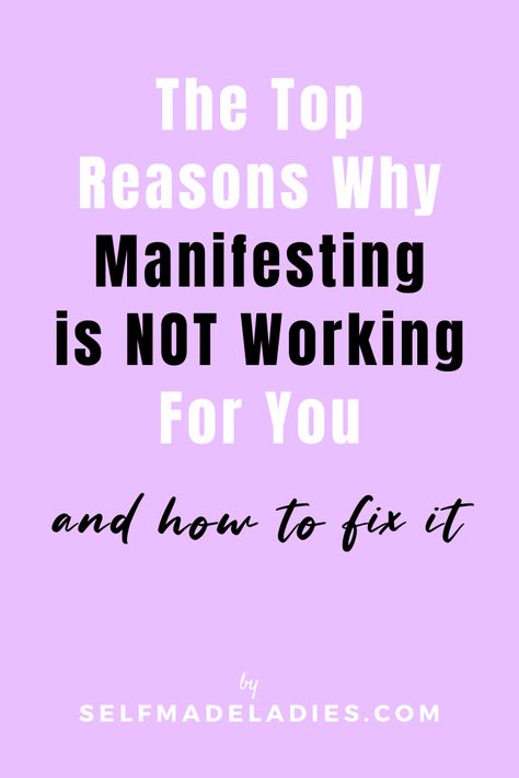 The Top Reasons Why Manifesting is Not Working for You - Manifestation 101 & Law of Attraction Tips - Is manifestation not working for you? then read the top mistakes most make when they apply the universal law of attraction or the law of action. Get real manifesting tips by a manifestation coach and law of attraction books author, with over 10 years experience. Does Manifesting Work, Law Of Action, Why Is My Manifestation Not Working, Manifestation Hacks, Law Of Attraction Books, How To Know Your Manifestation Is Coming, Effective Manifestation Methods, Fast Manifestation Technique, My Manifestation