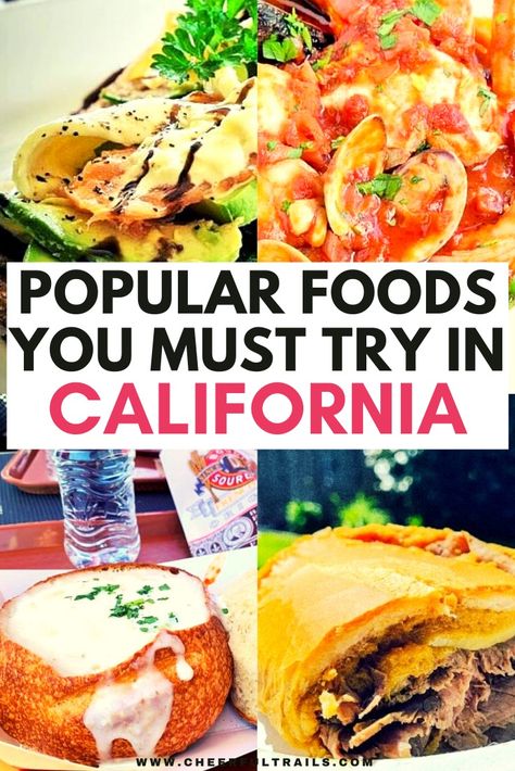 Popular Foods You Must Try In California California Street Food, California Dinner Recipes, California Cuisine Recipes, California Mexican Food, California Food Recipes, California Appetizers, Usa Recipes, American Food Recipes, Culture Studies