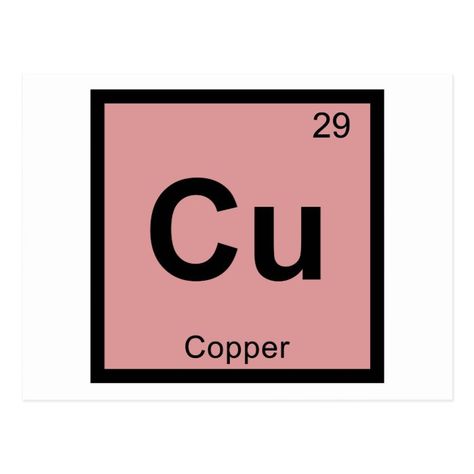 Copper Chemistry, Copper Periodic Table, Chemistry Periodic Table, The Periodic Table, The Science, School Projects, Chemistry, Hands On, Periodic Table