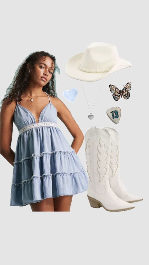 Taylor Swift Debut Eras Tour Outfit Ideas #erastour #theerastour #erastouroutfits #erastouroutfit #taylorswift Taylor Swift Debut Eras Tour, Outfit Ideas Cowboy Boots, Debut Eras Tour Outfit, Debut Eras Tour, Eras Tour Outfit Ideas, Taylor Swift Debut Album, Taylor Swift Debut, Eras Tour Outfit, Taylor Swift Tour Outfits