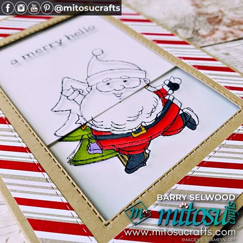 Magic Slider Card Tutorial | #funfoldfriday - Mitosu Crafts Magic Slider Card Tutorial, Stampin Up Be Jolly, Slider Cards Tutorial How To Make, Magic Slider Card, Mitosu Crafts, How To Make Magic, Greeting Card Inspiration, Slider Cards, Make Your Own Card