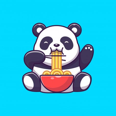 Drawing Panda, Panda Eating, Panda Drawing, Panda Lindo, Winnie The Pooh Plush, Kawaii Panda, Animal Icon, Cute Panda Wallpaper, Vector Icons Illustration