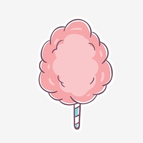 Cartoon Cotton Candy, Cotton Candy Logo Design, Cartoon Candy Drawing, Candy Png Icon, Cute Candy Drawing, Cotton Candy Tattoo, Candy Clipart Sweets, Cotton Candy Drawing, Cotton Candy Illustration