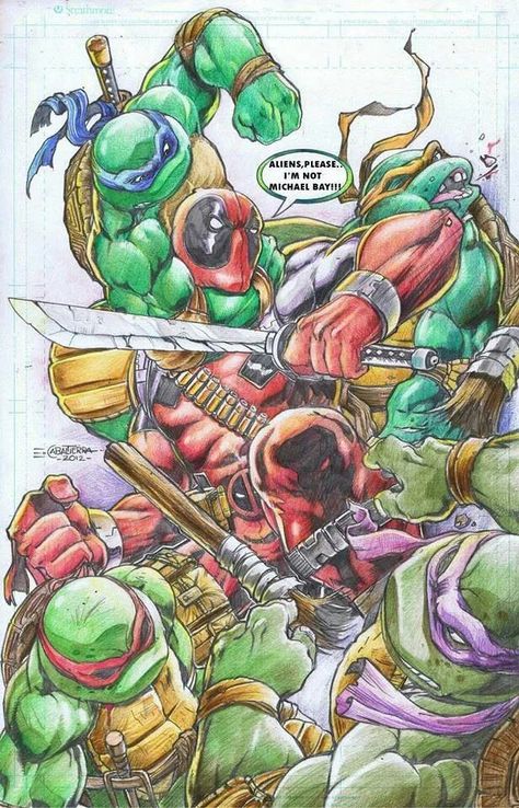 . Deadpool Funny, Deadpool Art, Teenage Mutant Ninja Turtles Artwork, Ninja Art, Dead Pool, Teenage Mutant Ninja Turtles Art, Ninja Turtles Artwork, Tmnt Artwork, Comic Book Store