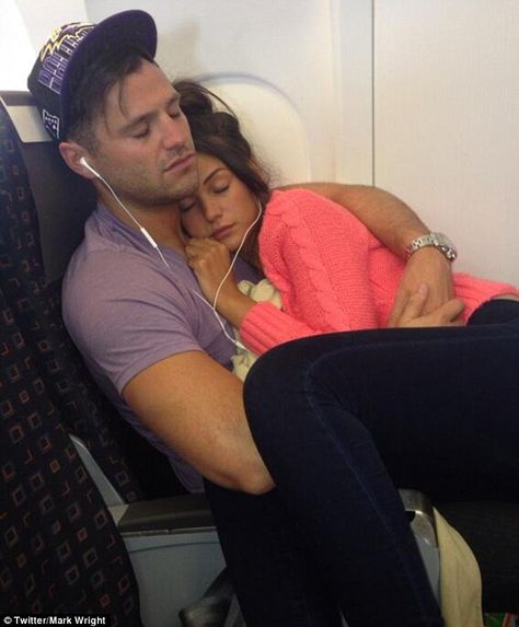 Inseparable: Michelle Keegan and Mark Wright struggled to untangle themselves even while thousands of feet up in the air as they caught a flight together on Tuesday Like Crazy Movie, Mark Wright, The Stranger Movie, Cute Couples Cuddling, Michelle Keegan, Cute Couple Quotes, When I Get Married, Boyfriend Goals, فستان سهرة