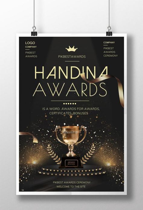 Black Gold Awards Ceremony Poster#pikbest#Templates Award Poster Design Layout, Award Ceremony Poster, Award Poster Design, Conference Banners, Award Poster, Standee Design, Bunting Design, Logo Design Set, Gold Banner