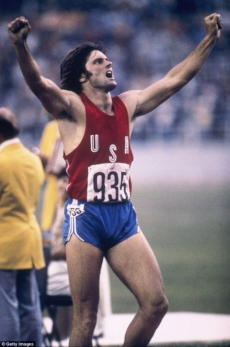 Highlight: The reality star - who was known as Bruce Jenner before her transition last year - was one of the most famous people on the planet back in 1976 Bruce Jenner Olympics, 1976 Olympics, Kendall Y Kylie Jenner, Bruce Jenner, Caitlyn Jenner, Olympic Gold Medals, Shorts Adidas, Olympic Medals, Michael Phelps