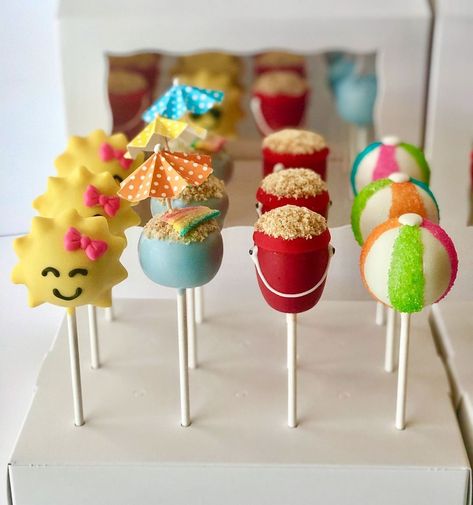 🍡Aledo Cake Pop Shop🍡 on Instagram: "So ready for summer!! 😎👙🍉🕶️⛱️🏊‍♀️🌊☀️🏖️🏝️⛱️⚾️ #cakepops #instacakepops #bestcakepops #customcakepops #aledocakepopshop #thecakepopshop…" Cake Pop Summer, Cake Pops Summer, Beach Ball Cake Pops, Pool Party Cake Pops, Cake Pop Themes, Summer Themed Cake Pops, Summer Themed Treats, Beach Themed Cake Pops, Summer Themed Desserts