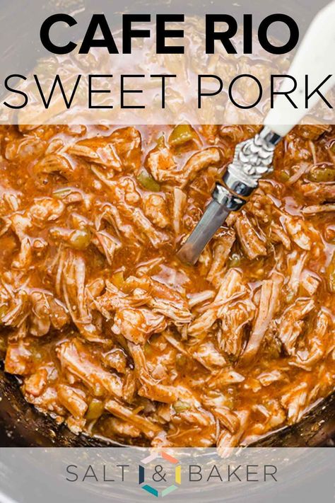 Cafe Rio Recipes, Cafe Rio Sweet Pork Recipe, Cafe Rio Pork, Sweet Pork Recipe, Crockpot Favorites, Homemade Cafe, Dinner Pork, Instapot Meals, Cafe Rio