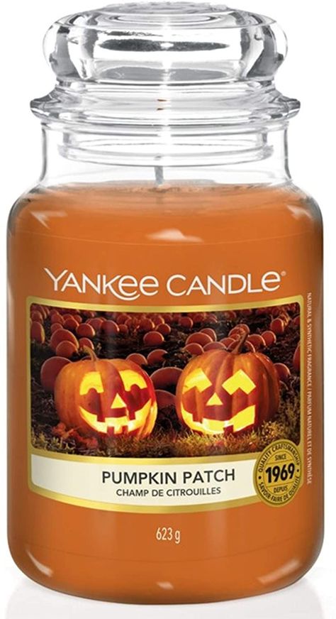 Pumpkin Patch Halloween, Candle Autumn, Yankee Candle Scents, Pumpkin Spice Candle, Autumn Sunset, Peach Desserts, Candle Store, Glass Jars With Lids, Large Jar