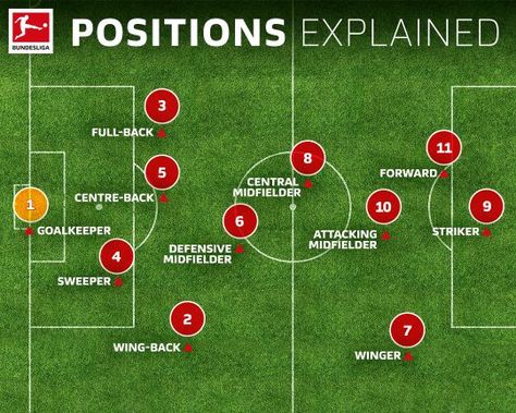 Football Positions Explained, Soccer Rules Basic, Soccer Positions On Field, Football Basics, Soccer Basics, Soccer Formations, Fun Soccer Drills, Football Positions, Football Formations