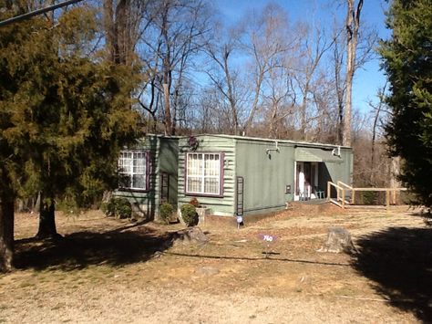 A boxcar house located on Holmes Rd, Memphis, Tn Boxcar House, Memphis Tn, Box Car, Old Houses, Shed, Outdoor Structures