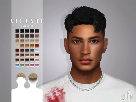 VICENTE hairstyle | ali Sims 4 Hair Short, Men Hair Sims 4 Cc, Sims 4 Locs Hair Cc, Sims 4 Cc Hair, Sims 4 Hair Male, Medieval Hairstyles, Sims 4 Challenges, Mod Hair, Cc Hair