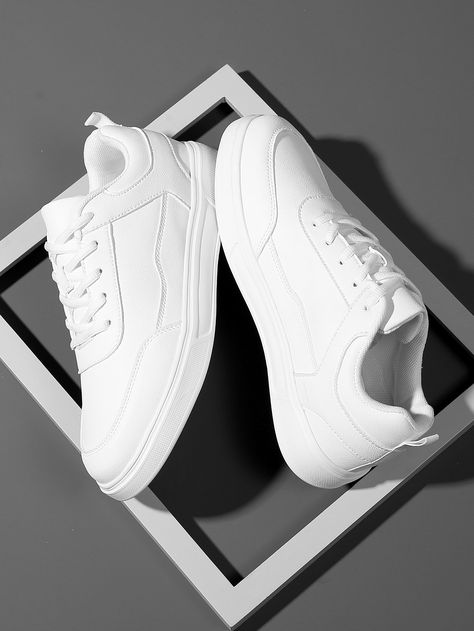 White  Collar   Plain Skate Shoes Embellished   Men Shoes Boys Shoes Men, Men Snickers, White Shoes Outfit Men, White Trainers Men, White Shoes For Men, Men White Sneakers, High Top Sneakers Outfit, Plain Sneakers, Snickers Shoes