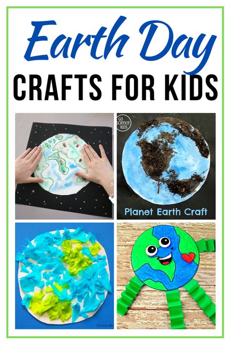 Earth Day is April 22. Celebrate by making one or more of these simple Earth Day crafts for preschoolers. Which will you choose?  #earthdaycrafts #craftsforpreschoolers #earthdaycraftsforpreschoolers #homeschoolprek Earth Day Crafts For Preschoolers, Earth Day Preschool Activities, Pre K Art, Earth Day Crafts For Kids, Earth Day Worksheets, Earth Activities, Spring Flower Crafts, High School Art Lesson Plans, Crafts For Preschoolers