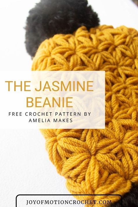 You're going to love the Jasmine Beanie, a lovely and soft crochet hat pattern featuring the Jasmine stitch. This crochet stitch is so beautiful. Easy crochet pattern for a fall and winter crochet beanie. #crochet #crochetpattern. Jasmine Stitch Beanie, Jasmine Stitch Crochet Projects, Jasmine Stitch Projects, Jasmine Stitch Hat, Crochet Ideas For Winter, Jasmine Crochet Stitch, Crochet Winter Hat Pattern, Jasmine Stitch Crochet, Sashay Crochet